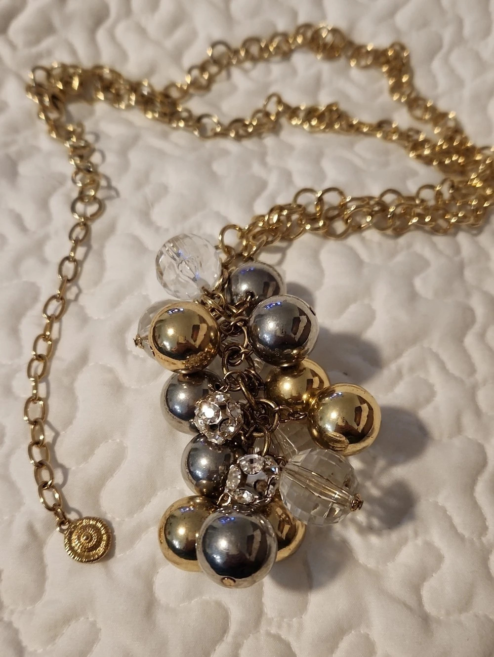 Joan Rivers Mixed-Tone Charm Necklace Gold & Silver